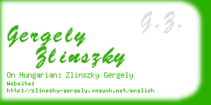 gergely zlinszky business card